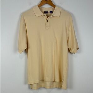 Pendleton Classic Men's Medium Polo Shirt Pale Yellow 100% Cotton Preppy